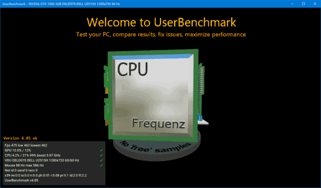UserBenchmark(系统测试跑分软件) v5.3.9.0 便携版